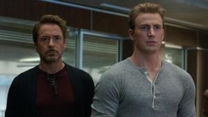 This image released by Disney shows, from left Robert Downey Jr. and Chris Evans in a scene from Avengers: Endgame. (Disney/Marvel Studios via AP)(AP) This image released by Disney shows, from left Robert Downey Jr. and Chris Evans in a scene from Avengers: Endgame. (Disney/Marvel Studios via AP)(AP)