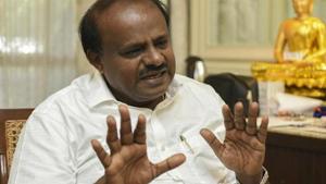 Karnataka chief minister H D Kumaraswamy Sunday said he was ‘boycotting’ the media, apparently upset over the coverage of the Mandya Lok Sabha polls, where his son Nikhil Gowda is in the fray.(PTI File Photo)