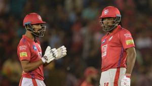File image of Chris Gayle, KL Rahul(AFP) File image of Chris Gayle, KL Rahul(AFP)