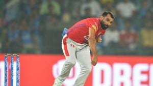 KXIP pacer Mohammed Shami in action against in an IPL match.(AFP) KXIP pacer Mohammed Shami in action against in an IPL match.(AFP)