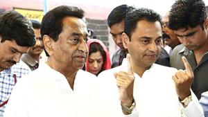Nakul Nath, 44, was the Congress candidate for Chhindwara, home turf of Madhya Pradesh chief minister Kamal Nath.(ANI Photo)