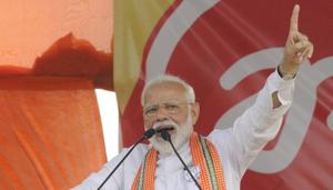 The prime minister also accused the Congress of rallying behind parties to destabilise governments.(Samir Jana/HT Photo) The prime minister also accused the Congress of rallying behind parties to destabilise governments.(Samir Jana/HT Photo)