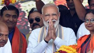 PM Modi will address an election rally in Haryana’s Rohtak on May 10.(ANI)