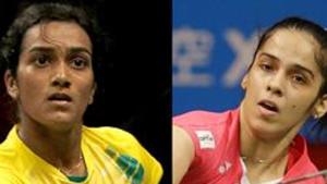 A file photo of PV Sindhu and Saina Nehwal.(HT Photo) A file photo of PV Sindhu and Saina Nehwal.(HT Photo)