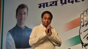 The BJP has accused Madhya Pradesh chief minister Kamal Nath of trying to browbeat government offices involved in election duties.(HT Photo)