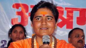 Pragya Singh Thakur, the BJP’s Bhopal candidate, has been banned from campaigning for 72 hours by the Election Commission.(File Photo)