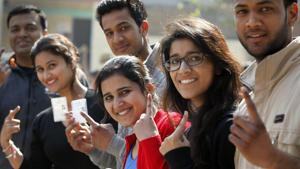 Delhi’s youth are making sure their voices are not drowned out by the cacophony of electioneering this poll season.(Raj K Raj / HT Photo)