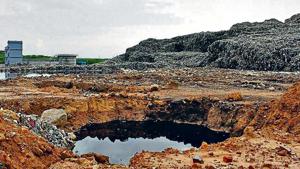 On March 1, HSPCB recommended prosecution of MCG chief and Ecogreen Energy for non-compliance of solid and hazardous waste management rules(HT Archives) On March 1, HSPCB recommended prosecution of MCG chief and Ecogreen Energy for non-compliance of solid and hazardous waste management rules(HT Archives)