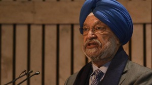 A 1974-batch Indian Foreign Services (IFS) officer, Puri has been holding public meetings across the constituency daily.(HT Photo) A 1974-batch Indian Foreign Services (IFS) officer, Puri has been holding public meetings across the constituency daily.(HT Photo)