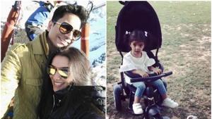 Former actor Asin has shared pictures and videos with daughter Arin. Former actor Asin has shared pictures and videos with daughter Arin.