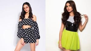 Tara Sutaria, Ananya Panday show you how to wear a mini skirts.(Instagram) Tara Sutaria, Ananya Panday show you how to wear a mini skirts.(Instagram)