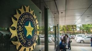 A view of logo of the Board of Control for Cricket in India (BCCI).(Hindustan Times via Getty Images) A view of logo of the Board of Control for Cricket in India (BCCI).(Hindustan Times via Getty Images)