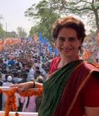 Congress General Secretary Priyanka Gandhi in Amethi on Sunday.(ANI)