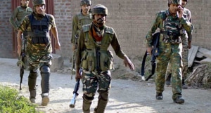 A soldier of the Indian Army was injured in this joint operation carried out by the Rashtriya Rifles (RR), special operations group (SOG) of state police and the Central Reserve Police Force (CRPF).(PTI FILE) A soldier of the Indian Army was injured in this joint operation carried out by the Rashtriya Rifles (RR), special operations group (SOG) of state police and the Central Reserve Police Force (CRPF).(PTI FILE)