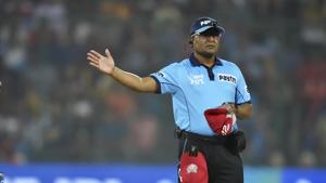 New Delhi: Umpire giving no ball signal during the Indian Premier League (IPL T20 2019) cricket match between Delhi Capitals (DC) and Kings XI Punjab( KXIP) at Feroz Shah Kotla Stadium in New Delhi, Saturday, April 20, 2019.(PTI) New Delhi: Umpire giving no ball signal during the Indian Premier League (IPL T20 2019) cricket match between Delhi Capitals (DC) and Kings XI Punjab( KXIP) at Feroz Shah Kotla Stadium in New Delhi, Saturday, April 20, 2019.(PTI)