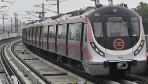 Delhi metro pink line(Sanchit Khanna/HT PHOTO) Delhi metro pink line(Sanchit Khanna/HT PHOTO)