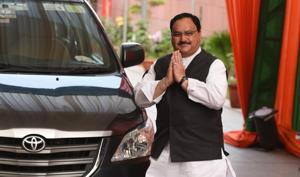 Union Health Minister and BJP Leader JP Nadda.(Sonu Mehta/HT Photo)