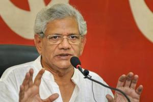 The Left leader had gone toSrinagar to meet their party colleagues.(PTI Photo) The Left leader had gone toSrinagar to meet their party colleagues.(PTI Photo)