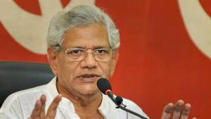 Party of India (Marxist) general secretary Sitaram Yechury was booked on Saturday for allegedly promoting enmity between communities on religious grounds after Baba Ramdev lodged a complaint against him for “hurting religious sentiments of Hindus” in Haridwar.(PTI) Party of India (Marxist) general secretary Sitaram Yechury was booked on Saturday for allegedly promoting enmity between communities on religious grounds after Baba Ramdev lodged a complaint against him for “hurting religious sentiments of Hindus” in Haridwar.(PTI)