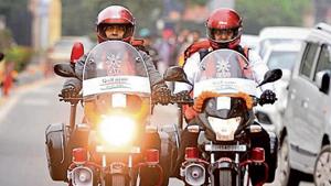 The bike ambulance facility was launched in February(HT File) The bike ambulance facility was launched in February(HT File)
