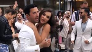 Actor Amy Jackson and her fiance George Panayiotou at their engagement bash in London.(Instagram/Aasifahmedofficial) Actor Amy Jackson and her fiance George Panayiotou at their engagement bash in London.(Instagram/Aasifahmedofficial)