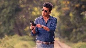 Shivrajkumar in a still from Tagaru. Shivrajkumar in a still from Tagaru.