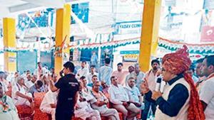 The Congress candidate covered Badshahpur and Gurgaon assembly seats.(HT Photo) The Congress candidate covered Badshahpur and Gurgaon assembly seats.(HT Photo)