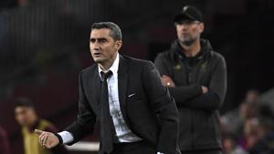 Barcelona's Spanish coach Ernesto Valverde reacts during the UEFA Champions League semi-final first leg football match between Barcelona and Liverpool at the Camp Nou Stadium in Barcelona on May 1, 2019(AFP) Barcelona's Spanish coach Ernesto Valverde reacts during the UEFA Champions League semi-final first leg football match between Barcelona and Liverpool at the Camp Nou Stadium in Barcelona on May 1, 2019(AFP)