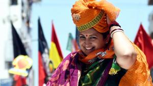 Attacking her Congress opponent from the seat, Rahul Gandhi, she said, ‘A person died as he was denied treatment at hospital where Rahul Gandhi is trustee’(PTI) Attacking her Congress opponent from the seat, Rahul Gandhi, she said, ‘A person died as he was denied treatment at hospital where Rahul Gandhi is trustee’(PTI)