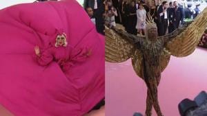 <p>Singer Lady Gaga and actor Billy Porter stole the show at Met Gala with their grand entrance. Billy Porter portrayed as the Egyptian sun god and wore a catsuit outfitted with 10-foot wings, 24-karat gold headpiece. He later spread his wings and posed for the cameras. Lady Gaga switched to four outfits at the red carpet. Gaga shed her blazing pink Brandon Maxwell gown on the red carpet to reveal a strapless black gown by the designer. Next came a figure-hugging hot pink gown. Her final reveal before a makeup touch-up on the carpet was a black bra, panties and sky-high platform boots.</p>