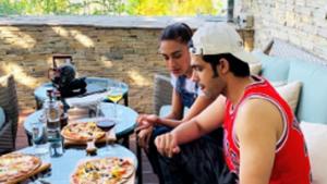 Kasautii Zindagi Kay actors Erica Fernandes and Parth Samthaan in Mussourie on Tuesday. Kasautii Zindagi Kay actors Erica Fernandes and Parth Samthaan in Mussourie on Tuesday.