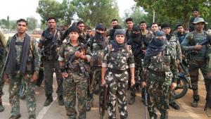 A women’s commando unit of Chhattisgarh Police comprising former Maoist fighters.(HT PHOTO) A women’s commando unit of Chhattisgarh Police comprising former Maoist fighters.(HT PHOTO)