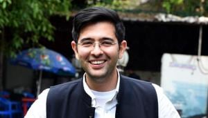 Raghav Chadha, the AAP’s candidate for the South Delhi Lok Sabha constituency, is contesting elections for the first time.(Sonu Mehta/HT PHOTO) Raghav Chadha, the AAP’s candidate for the South Delhi Lok Sabha constituency, is contesting elections for the first time.(Sonu Mehta/HT PHOTO)