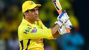 Chennai Super Kings skipper MS Dhoni plays a shot.(PTI) Chennai Super Kings skipper MS Dhoni plays a shot.(PTI)