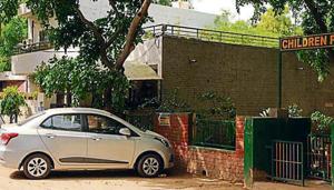 Residents have written to the HSVP and MCG officials, seeking demolition of five houses built in the park.(Parveen Kumar /ht photo) Residents have written to the HSVP and MCG officials, seeking demolition of five houses built in the park.(Parveen Kumar /ht photo)