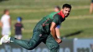 Bangladesh's paceman Mashrafe Mortaza picked up three wickets to trigger a collapse in the West Indies’ batting line-up(AFP) Bangladesh's paceman Mashrafe Mortaza picked up three wickets to trigger a collapse in the West Indies’ batting line-up(AFP)