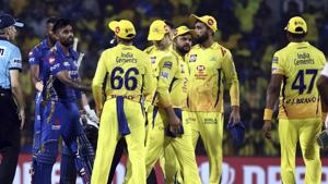 Mumbai Indians Surya Kumar Yadav shakes hands with Chennai Super kings players after winning the qualifier 1 to enter the Finals of the VIVO IPL T20 cricket match between Chennai Super Kings and Mumbai Indians in Chennai, India, Tuesday, May 7, 2019(AP) Mumbai Indians Surya Kumar Yadav shakes hands with Chennai Super kings players after winning the qualifier 1 to enter the Finals of the VIVO IPL T20 cricket match between Chennai Super Kings and Mumbai Indians in Chennai, India, Tuesday, May 7, 2019(AP)