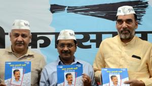 Combating pollution and access to higher educational institutions were two key promises highlighted by the Aam Aadmi Party (AAP) in their area specific manifestos for South Delhi and North West Delhi Lok Sabha constituencies released on Tuesday.(ANI)