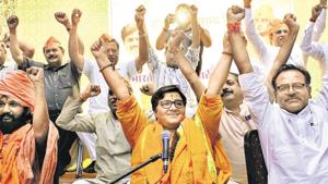 The Pragya Thakur vs Digvijaya Singh battle will be seen as one between a victim of a politically motivated investigation and a person who coined the term Hindu terror(PTI) The Pragya Thakur vs Digvijaya Singh battle will be seen as one between a victim of a politically motivated investigation and a person who coined the term Hindu terror(PTI)