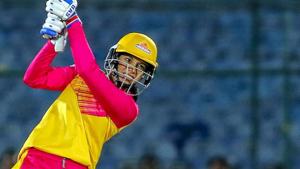Jaipur: Trailblazers captain Smriti Mandhana bats during the VIVO Women T20 Challenge match against Supernovas, at SMS Stadium, in Jaipur, Monday, May 6,2019.(PTI) Jaipur: Trailblazers captain Smriti Mandhana bats during the VIVO Women T20 Challenge match against Supernovas, at SMS Stadium, in Jaipur, Monday, May 6,2019.(PTI)