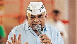 A native of Bawana, the Aam Aadmi Party’s (AAP) North West Delhi Lok Sabha candidate, Gugan Singh, 70, is a known Dalit face of the party.(Biplov Bhuyan/HT) A native of Bawana, the Aam Aadmi Party’s (AAP) North West Delhi Lok Sabha candidate, Gugan Singh, 70, is a known Dalit face of the party.(Biplov Bhuyan/HT)