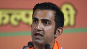 The Bharatiya Janata Party’s (BJP) East Delhi candidate Gautam Gambhir released vision document for his constituency on Wednesday, days after the Aam Aadmi Party (AAP) released its manifesto for the seat.(Sonu Mehta/HT PHOTO)