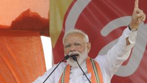 Prime Minister Narendra Modi had called former prime minister Rajiv Gandhi ‘corrupt no. 1’ during an election rally.(Samir Jana/HT Photo) Prime Minister Narendra Modi had called former prime minister Rajiv Gandhi ‘corrupt no. 1’ during an election rally.(Samir Jana/HT Photo)
