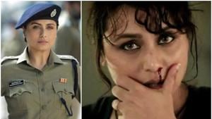 Rani Mukerji in a still from Mardaani (right) and in the first look of Mardaani 2. Rani Mukerji in a still from Mardaani (right) and in the first look of Mardaani 2.