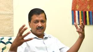 Delhi Chief Minister Arvind Kejriwal during an interview at his residence in New Delhi on Friday, May 10, 2019.(Arvind Yadav/HT PHOTO) Delhi Chief Minister Arvind Kejriwal during an interview at his residence in New Delhi on Friday, May 10, 2019.(Arvind Yadav/HT PHOTO)