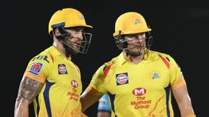 Faf du Plessis and Shane Watson starred in Chennai Super Kings’ win over Delhi Capitals in Visakhapatnam on Friday.(AFP) Faf du Plessis and Shane Watson starred in Chennai Super Kings’ win over Delhi Capitals in Visakhapatnam on Friday.(AFP)