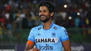 RAIPUR, INDIA - DECEMBER 06: Rupinder Pal Singh of India celebrates during the match between Netherlands and India on day ten of The Hero Hockey League World Final at the Sardar Vallabh Bhai Patel International Hockey Stadium on December 06, 2015 in Raipur, India. (Photo by Ian MacNicol/Getty images)(Getty Images)