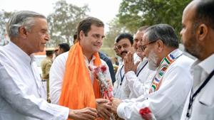 On April 23, Gandhi was quoted as saying, “They snatch away your land, jungle and water …and then, say that the tribal people can be shot at.” After a complaint by the Bharatiya Janata Party (BJP), the EC had sent Gandhi a notice.(PTI)