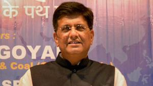 Union minister for Railways, Piyush Goyal, on Thursday addressed a gathering at National Club in Chandni Chowk, where he asked people not to fall for Congress’s ‘One Tax’ policy.(PTI)