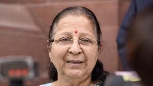 File photo of Lok Sabha Speaker Sumitra Mahajan. ( Photo by Sonu Mehta/Hindustan Times)(Sonu Mehta/HT PHOTO) File photo of Lok Sabha Speaker Sumitra Mahajan. ( Photo by Sonu Mehta/Hindustan Times)(Sonu Mehta/HT PHOTO)